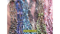 bali handmade necklaces beads multi strand long 